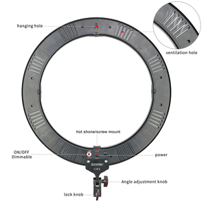 58W 244pcs 5500K Dimmable Vòng Đèn 18-inch máy ảnh hình ảnh <span class=keywords><strong>studio</strong></span> Điện thoại <span class=keywords><strong>video</strong></span> chiếu sáng chụp ảnh ánh sáng - Product Image 3
