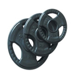 Placa de peso fija de goma, color negro, venta al por mayor - Product Image 1