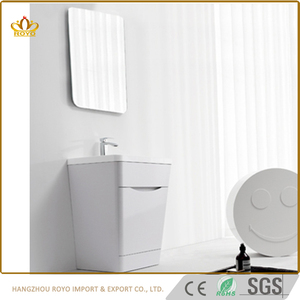 Piedra Artificial cuenca mdf espejo de <span class=keywords><strong>baño</strong></span> con espejo de esquina del gabinete del fregadero - Product Image 2