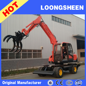 9 toneladas excavadora de ruedas con cargadora de caña de azúcar/madera <span class=keywords><strong>Grabber</strong></span> brazo fuerte hecho en China - Product Image 2