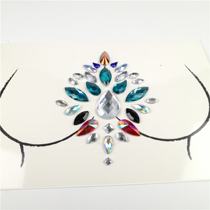 Bijoux <span class=keywords><strong>de</strong></span> maquillage pour les yeux en acrylique Bindi Face Gems Crystal Stickers pour festivals et fêtes-Caractéristique temporaire - Product Image 5