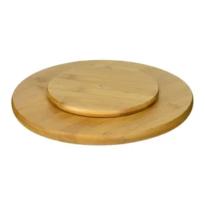 Chất Lượng Cao Tre Lười Biếng Susan Vòng Xoay Phục Vụ Khay Cho Nhà Bếp Bàn Xoay Phòng Ăn Thực Phẩm Lưu Trữ - Product Image 1