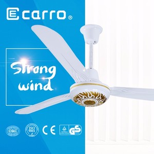 56 inch DC12v China manufacture high cfm big air volume solar ceiling fan