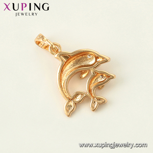 34502 xuping Bijoux Plaqué Or 18k Double Dauphin Forme Animal, Pendentif Tempéramental - Product Image 3