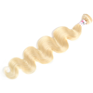 All'ingrosso a buon mercato 10A grado biondo indiano Remy Virgin Body Wave fasci di capelli cuticola allineati con chiusura in pizzo Stock - Product Image 2