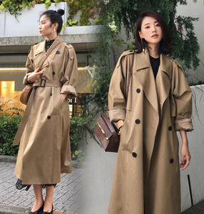 <span class=keywords><strong>Trench</strong></span> Coat Lungo Doppiopetto Personalizzato di Design alla Moda, Vendita all'Ingrosso, Stile Coreano Classico - Product Image 1