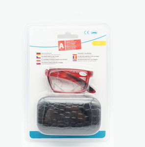 High Quality Unisex Cheap PC Frame Folding <strong>Mini</strong> Blister Package Smart <strong>Reading</strong> <strong>Glasses</strong> with Leather case Box - Product Image 3