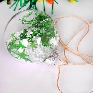 <span class=keywords><strong>Boule</strong></span> <span class=keywords><strong>de</strong></span> verre pare-balles, 50 pièces, ornements transparents <span class=keywords><strong>de</strong></span> noël, objets artisanaux remplis <span class=keywords><strong>de</strong></span> neige artificielles et <span class=keywords><strong>de</strong></span> l'herbe - Product Image 5