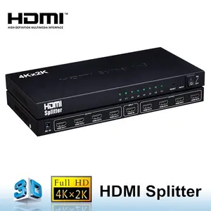 4K/30Hz 1x8 8 Ports HDMI Powered Splitter for Full HD 1080P & 3D Support (One Input To Eight Outputs)