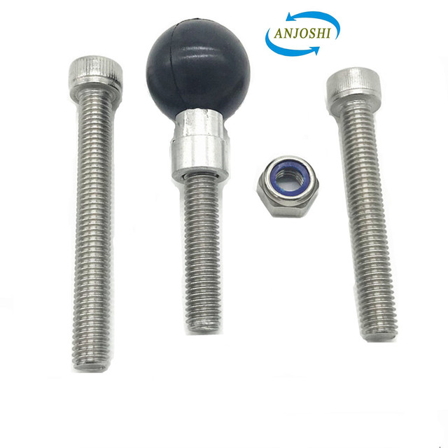 Motorcycle Bike Scooter Handlebar Clamp Ball Mount Base with M8 Screws