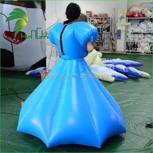 Customized Gorgeous Inflatable Skirt / Air Durable Suit / Inflatable Blue Princess Dress