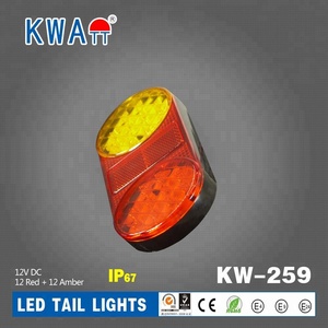 Feux arrière ovales de véhicule de haute qualité d'usine, 24 LED, 12V, avec arrêt automatique, pour camion, remorque, marine, avec homologation <span class=keywords><strong>E</strong></span> - Product Image 5