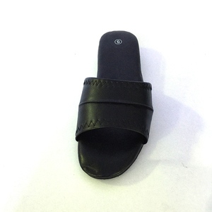 Chino top-verano de las mujeres de tacón plano de cuero negro hotel <span class=keywords><strong>casa</strong></span> dormitorio interior zapatilla fabricación - Product Image 3