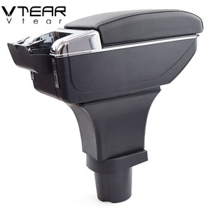 Vtear <span class=keywords><strong>Accoudoir</strong></span> avant en ABS et cuir PU avec chargeur USB, porte-gobelet et boîte de rangement centrale, accessoires intérieurs de voiture pour Mini Cooper 2006-2015 - Product Image 3