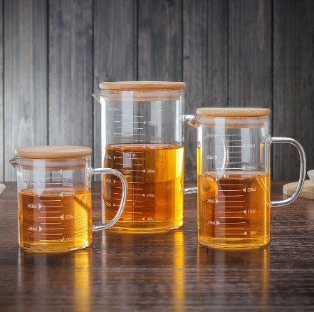 heat resistant glass mug measurement jug/measuring glass mug
