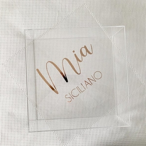 Personalised Large Clear Acrylic Keepsake <strong>Box</strong> <strong>Perspex</strong> Christening Gift <strong>Box</strong> - Product Image 4