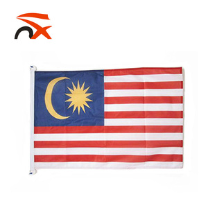 Diseño personalizado de la bandera de la <span class=keywords><strong>Federación</strong></span> de Malasia Serigrafía Bandera de Kuala Lumpur con forma rectangular - Product Image 1