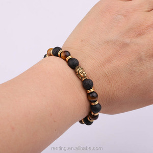 <span class=keywords><strong>Bracelet</strong></span> bouddha pour hommes <span class=keywords><strong>en</strong></span> acier inoxydable, bijou <span class=keywords><strong>en</strong></span> <span class=keywords><strong>pierre</strong></span> <span class=keywords><strong>de</strong></span> <span class=keywords><strong>lave</strong></span> naturelle <span class=keywords><strong>de</strong></span> haute qualité, perle œil <span class=keywords><strong>de</strong></span> tigre - Product Image 4