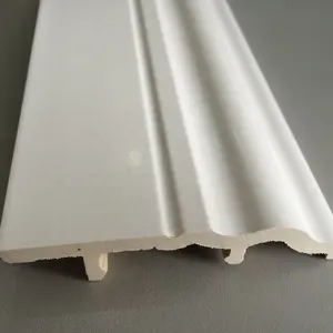 Trung Quốc Nhà Cung Cấp Gỗ Hạt Tầng Ốp Chân Tường Hội Đồng Quản Trị Baseboard WPC PVC Decking Sàn Chân Tường Cho Trong Nhà