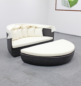 Outdoor Synthetische Rotan Daybed Meubels Met Luifel - Product Image 5