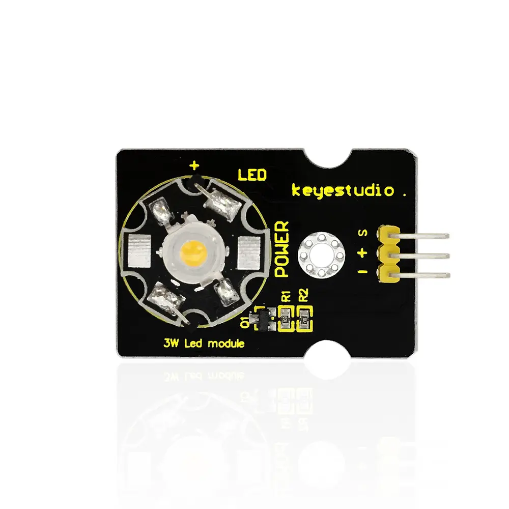 Keyestudio 3W הספק גבוה LED מודול עם PCB מארז לarduino STM32 AVR עבור microbit