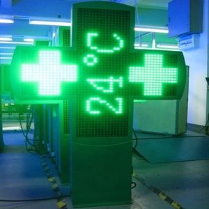 CE RoHS P16mm 48X48pixel 1249X876X10cm Marco de arco exterior WIFI programable <span class=keywords><strong>Led</strong></span> pantalla cruzada <span class=keywords><strong>Led</strong></span> letrero de farmacia - Product Image 2