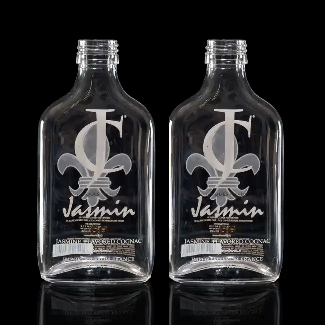 200ml Flat Glass Spirits Bottle,glass bottle made of super flint material