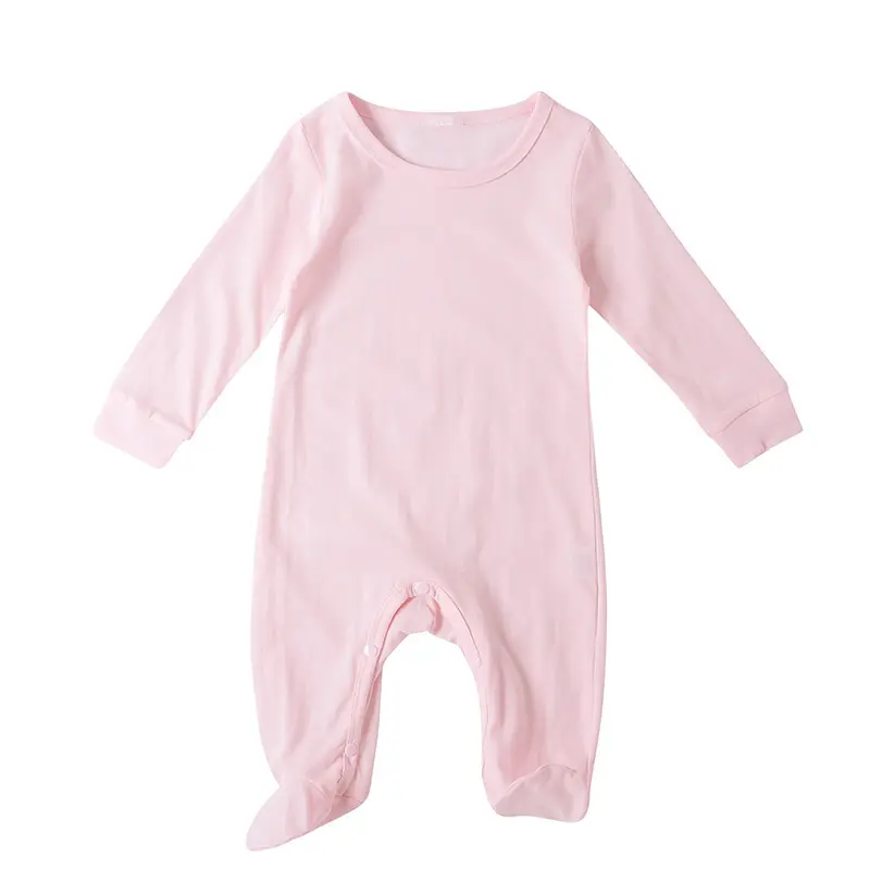 Wholesale Custom Kids Jumpsuits Baby Long Sleeve Bodysuit Organic Cotton Baby Clothes Romper For Girls Boys