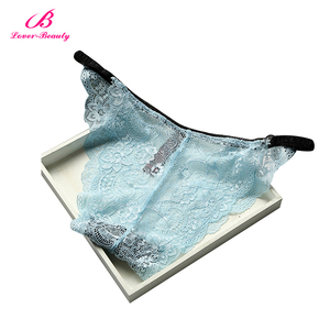 OEM agua sexy ropa interior de encaje azul señora Bragas de la ropa interior - Product Image 4