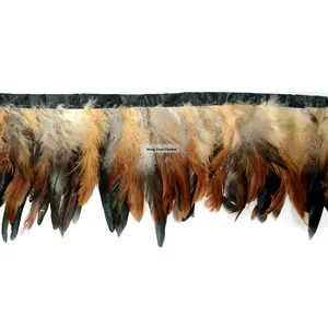 HY teint usine exportateur cru poulet plume matériel poulet plumes Hackle garniture pour bricolage artisanat Costume