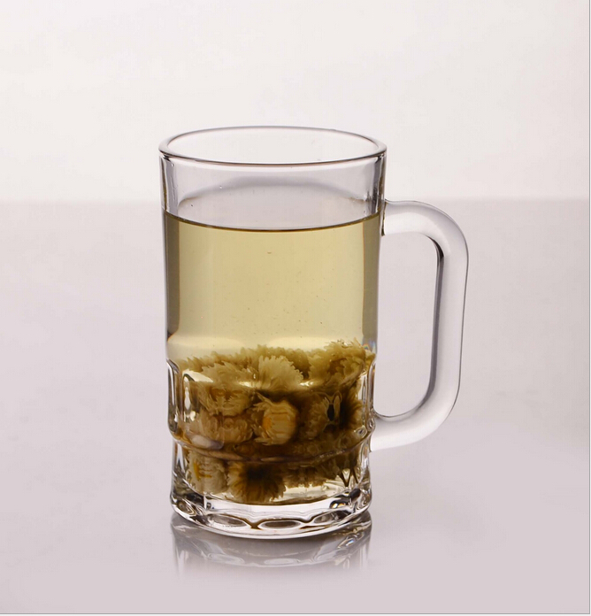 Wholesale Custom round thick bottom beer glass mug