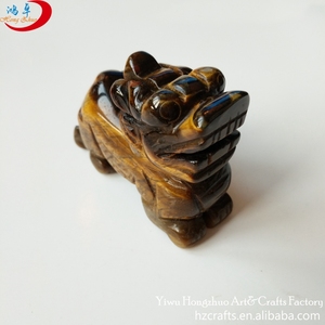 Diy indio fengshui piedra preciosa Ojo de Tigre pixiu estatua tallas estatuas decorativas de hormigón - Product Image 5