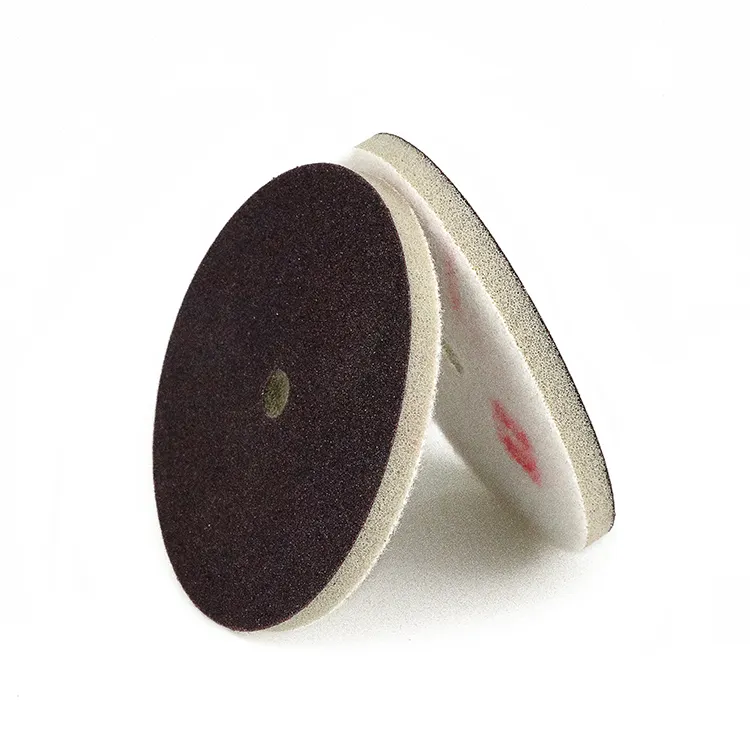 180 grit Round sanding disc adhesive Sponge aluminium oxide abrasive emery foam sanding disc for wood