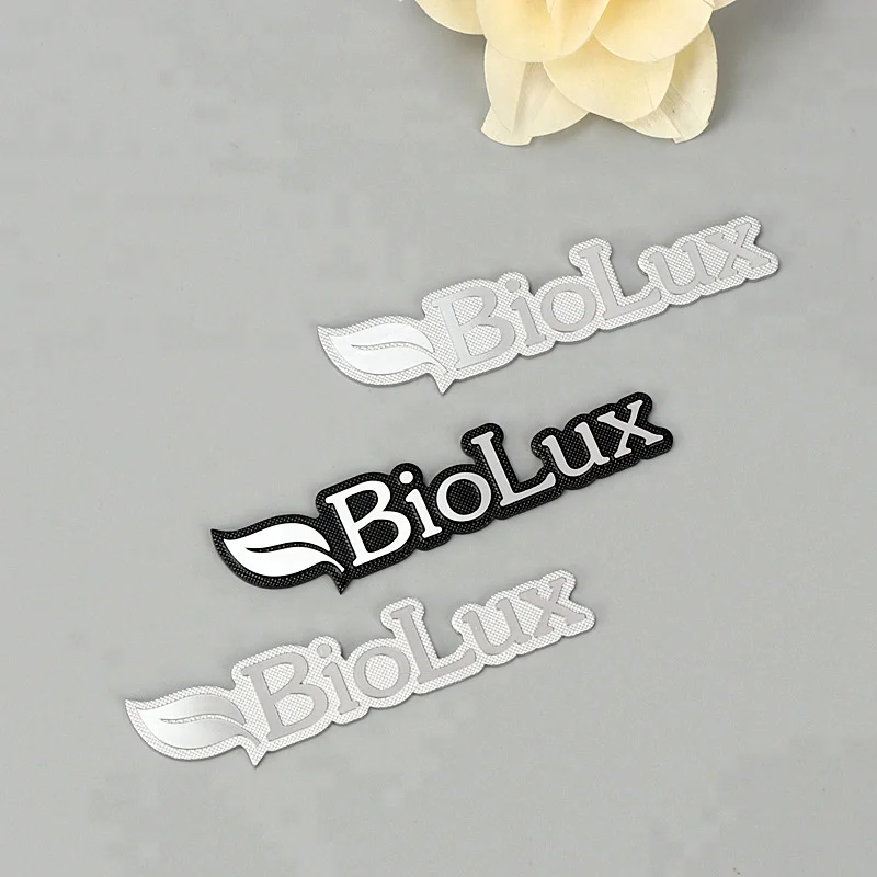 Высококачественная Глянцевая рельефная металлическая табличка с логотипом