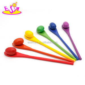 Jouet nouvelle nouveauté la plus chaude <span class=keywords><strong>oeuf</strong></span> <span class=keywords><strong>cuillère</strong></span> <span class=keywords><strong>course</strong></span> jeux de plein air en bois pour enfants W01B031 - Product Image 2