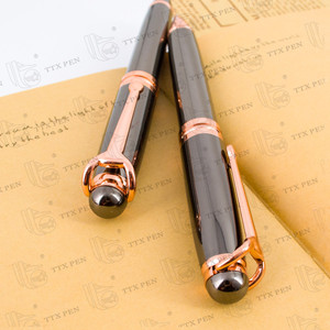 TTX 선물 금속 로즈 골드 도금 롤러 볼 볼펜 웨딩 기념품 손님 - Product Image 6