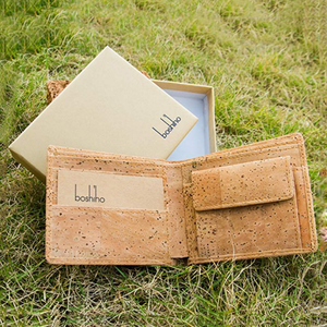 Ví Nút Chai Chặn RFID Boshiho Ví Tiền Xu Thuần Chay Mỏng Bifold Quà Tặng Thân Thiện Với Môi Trường - Product Image 5