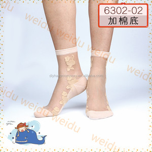 2016 LA VENTA CALIENTE cristalina hermosa mujer de encaje calcetines chica de las medias cortas Ultrafino transparente - Product Image 4
