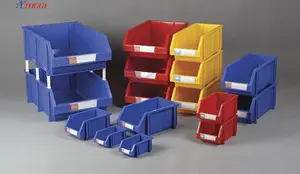 Kotak Plastik Tumpuk Biru Berkualitas Yang Dapat Digunakan untuk Penyimpanan