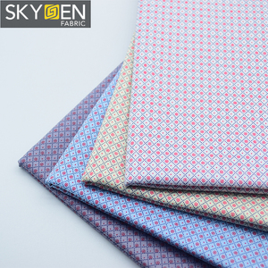 Skygen Guangzhou fornitore di seta 118gsm vogue camiceria vestito 100% cotone chambray tessuto