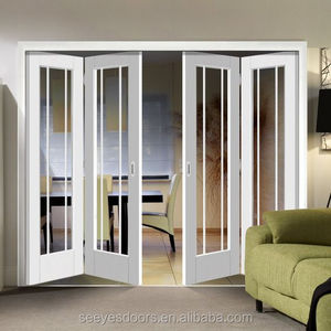 Seeyesdoor de alta calidad plegable sin marco de puerta de entrada de vidrio puertas de acordeón para balcón - Product Image 3