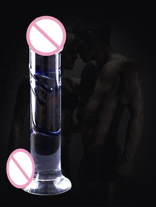陰嚢カップル大人のおもちゃと透明な巨大なガラス人工ペニス - Product Image 4