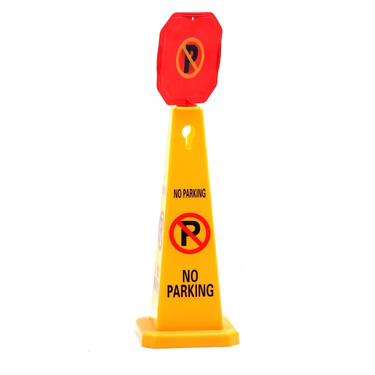 사용자 정의 인쇄 노란색 휴대용 PP 젖은 바닥 경고 보드 교통 콘 징후 주차 로그인