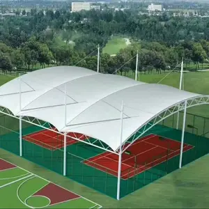 Prefab Baja Ringan Bingkai Struktur Rangka Pipa Atap Lapangan Basket