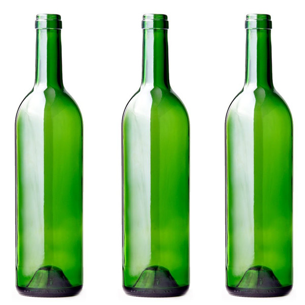 750ml Green Empty Glass Wine Bottles