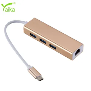 4 In 1 adaptör PC PD şarj 4 port dok istasyonu RJ45 HDMI uyumlu TF/SD kart Macbook tip-c Splitter USB C Macbook için Hub