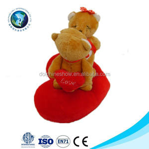 Wedding y día de san valentín pareja de osos de peluche de juguete con el corazón cojín - Product Image 3