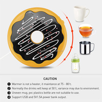 Chauffe-tasse USB portable électrique en forme de mini-beignet, nouveauté directe usine, en stock