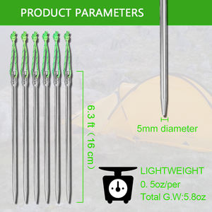 Top Titanium <strong>Screw</strong> Camping Bags Pole and <strong>Tent</strong> <strong>Peg</strong> - Product Image 6