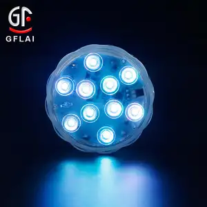 GFLAI USA Free Shipping 16 Colors Battery Operated Remote Control Fish Bowl Light Perfect Underwater LED Submersible Lights